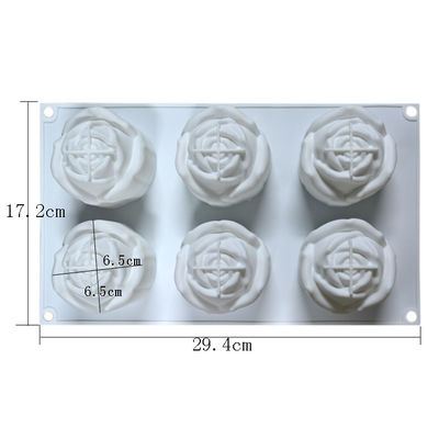 شراء تزيين الكيك على شكل وردة من السيليكون 3D قوالب صابون للطعام online manufacture