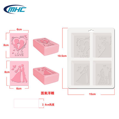 شراء تصميم جديد تخصيص الغذاء الصف 4 تجويف سيليكون قالب صابون مستدام online manufacture