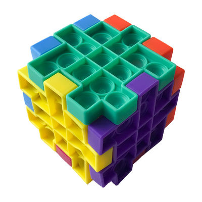 لعبة تعليمية ثلاثية الأبعاد للأطفال Poppit Infinity Cube Fidget Toy مخصصة اللون