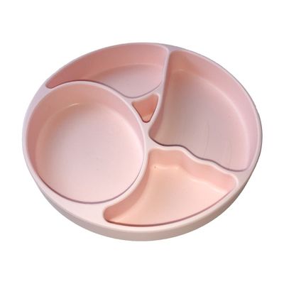طقم أطباق سيليكون لتغذية الأطفال الرضع مع فواصل خالية من مادة BPA