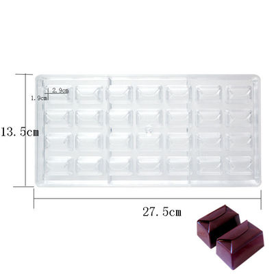 PS DIY مربع الشكل الشوكولاته العفن 3D البولي حسب الطلب