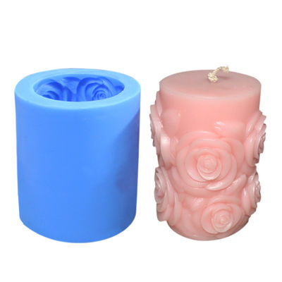 الغذاء الصف زهرة سيليكون شمعة العفن اسطوانة صديقة للبيئة 3D