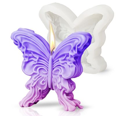 MHC كبرى الفراشة الشمعة القوالب عيد ميلاد 3D الشمعة فريدة من نوعها صانع القوالب السيليكون